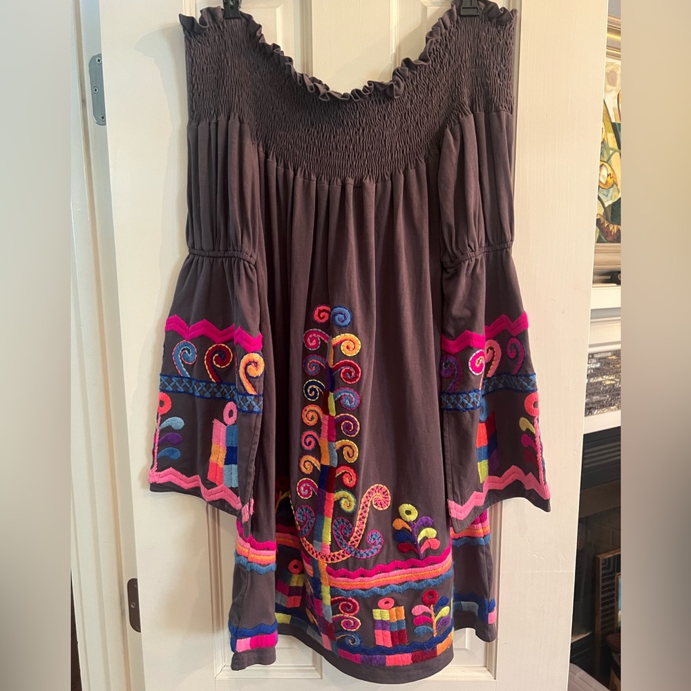 VaVa By Joy Han Off The Shoulder Embroidery Dress